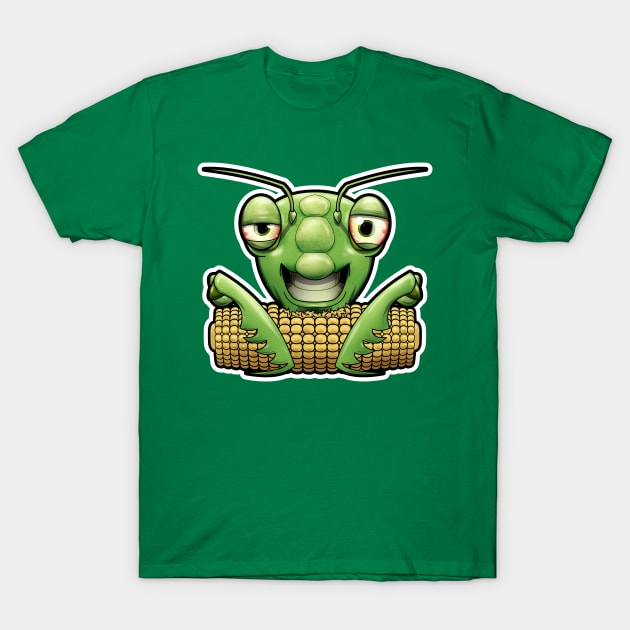 SNAX Mantis eating corn T-Shirt by SilverBaX